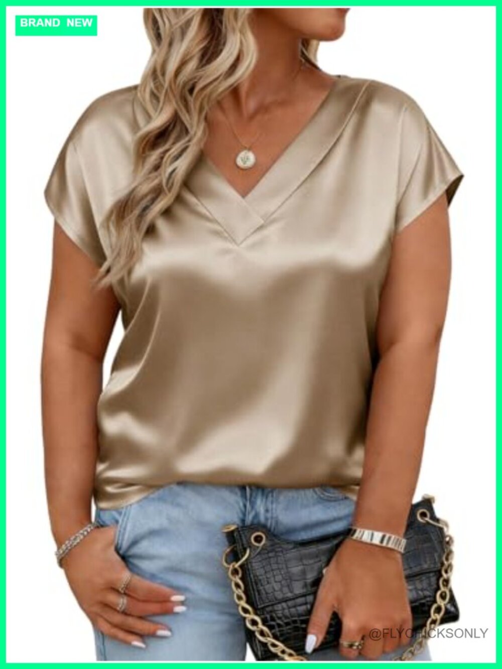 Plus Size Satin Blouse Cap Sleeve Silk Tunic Top Summer Casual Shirt
